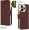 Accezz Hoesje Geschikt voor iPhone 14 Pro Hoesje Met Pasjeshouder - Accezz Wallet Softcase Bookcase - Bruin