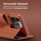 Accezz Hoesje Geschikt voor iPhone 14 Pro Hoesje Met Pasjeshouder - Accezz Leather Bookcase 2-in-1 Geschikt voor MagSafe - bruin