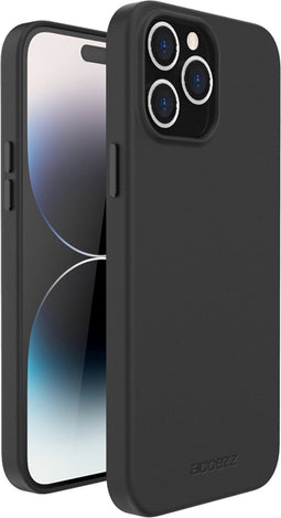 Accezz Hoesje Geschikt voor iPhone 14 Pro Max Hoesje - Accezz Leather Backcover Geschikt voor MagSafe - Zwart