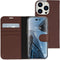 Accezz Hoesje Geschikt voor iPhone 14 Pro Max Hoesje Met Pasjeshouder - Accezz Wallet Softcase Bookcase - Bruin