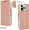 Accezz Hoesje Geschikt voor iPhone 14 Pro Max Hoesje Met Pasjeshouder - Accezz Wallet Softcase Bookcase - Rosé Goud