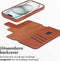 Accezz Hoesje Geschikt voor iPhone 15 Hoesje Met Pasjeshouder - Accezz Leather Bookcase 2-in-1 Geschikt voor MagSafe - bruin