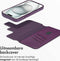 Accezz Hoesje Geschikt voor iPhone 15 Hoesje Met Pasjeshouder - Accezz Leather Bookcase 2-in-1 Geschikt voor MagSafe - paars