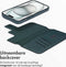 Accezz Hoesje Geschikt voor iPhone 15 Hoesje Met Pasjeshouder - Accezz Leather Bookcase 2-in-1 Geschikt voor MagSafe - donkergroen