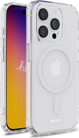 Accezz Hoesje Geschikt voor iPhone 15 Pro Hoesje - Accezz Clear Backcover Geschikt voor MagSafe - Transparant