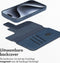 Accezz Hoesje Geschikt voor iPhone 15 Pro Hoesje Met Pasjeshouder - Accezz Leather Bookcase 2-in-1 Geschikt voor MagSafe - donkerblauw