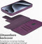 Accezz Hoesje Geschikt voor iPhone 15 Pro Hoesje Met Pasjeshouder - Accezz Leather Bookcase 2-in-1 Geschikt voor MagSafe - paars