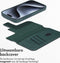 Accezz Hoesje Geschikt voor iPhone 15 Pro Hoesje Met Pasjeshouder - Accezz Leather Bookcase 2-in-1 Geschikt voor MagSafe - donkergroen