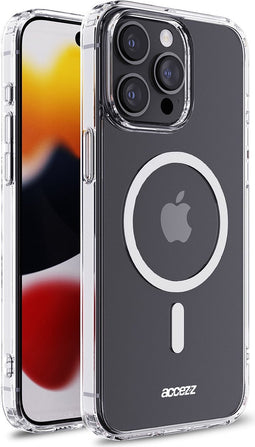 Accezz Hoesje Geschikt voor iPhone 15 Pro Max Hoesje - Accezz Clear Backcover Geschikt voor MagSafe - Transparant