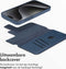 Accezz Hoesje Geschikt voor iPhone 15 Pro Max Hoesje Met Pasjeshouder - Accezz Leather Bookcase 2-in-1 Geschikt voor MagSafe - donkerblauw