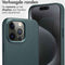 Accezz Hoesje Geschikt voor iPhone 15 Pro Max Hoesje Met Pasjeshouder - Accezz Leather Bookcase 2-in-1 Geschikt voor MagSafe - donkergroen