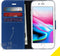 Accezz Hoesje Geschikt voor iPhone 6 / 6s / 7 / 8 / SE (2020) / SE (2022) Hoesje Met Pasjeshouder - Accezz Wallet Softcase Bookcase - Donkerblauw