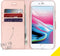 Accezz Hoesje Geschikt voor iPhone 8 Plus / 7 Plus Hoesje Met Pasjeshouder - Accezz Wallet Softcase Bookcase - Roze