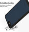 Accezz Hoesje Geschikt voor iPhone SE (2022) / SE (2020) / 8 / 7 / 6s / 6 Hoesje Met Pasjeshouder - Accezz Premium Leather Card Slot Backcover - Donkerblauw