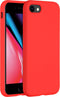 Accezz Hoesje Geschikt voor iPhone SE (2022) / SE (2020) / 8 / 7 Hoesje Siliconen - Accezz Liquid Silicone Backcover - Rood
