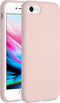 Accezz Hoesje Geschikt voor iPhone SE (2022) / SE (2020) / 8 / 7 Hoesje Siliconen - Accezz Liquid Silicone Backcover - Roze