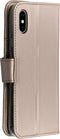 Accezz Hoesje Geschikt voor iPhone X / Xs Hoesje Met Pasjeshouder - Accezz Wallet Softcase Bookcase - goud