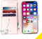 Accezz Hoesje Geschikt voor iPhone X / Xs Hoesje Met Pasjeshouder - Accezz Wallet Softcase Bookcase - Roze