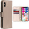 Accezz Hoesje Geschikt voor iPhone X / Xs Hoesje Met Pasjeshouder - Accezz Wallet Softcase Bookcase - goud