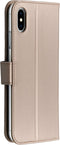 Accezz Hoesje Geschikt voor iPhone Xs Max Hoesje Met Pasjeshouder - Accezz Wallet Softcase Bookcase - goud