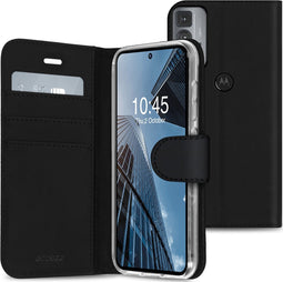Accezz Hoesje Geschikt voor Motorola Edge 20 Pro Hoesje Met Pasjeshouder - Accezz Wallet Softcase Bookcase - Zwart
