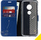 Accezz Hoesje Geschikt voor Motorola Moto G6 Play / Moto E5 Hoesje Met Pasjeshouder - Accezz Wallet Softcase Bookcase - Donkerblauw