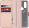 Accezz Hoesje Geschikt voor Motorola One Vision Hoesje Met Pasjeshouder - Accezz Wallet Softcase Bookcase - Roze