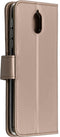 Accezz Hoesje Geschikt voor Nokia 3.1 Hoesje Met Pasjeshouder - Accezz Wallet Softcase Bookcase - goud