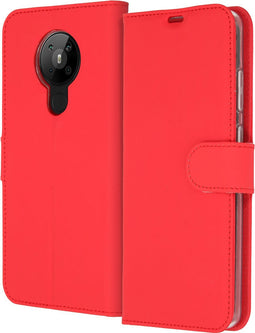 Accezz Hoesje Geschikt voor Nokia 5.3 Hoesje Met Pasjeshouder - Accezz Wallet Softcase Bookcase - Rood