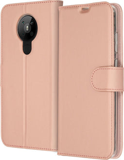 Accezz Hoesje Geschikt voor Nokia 5.3 Hoesje Met Pasjeshouder - Accezz Wallet Softcase Bookcase - Roze