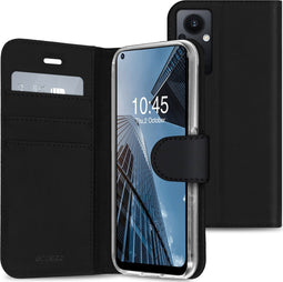 Accezz Hoesje Geschikt voor Oppo Reno 8 Lite Hoesje Met Pasjeshouder - Accezz Wallet Softcase Bookcase - Zwart