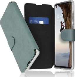 Accezz Hoesje Geschikt voor Samsung Galaxy A21s Hoesje Met Pasjeshouder - Accezz Xtreme Wallet Bookcase - Lichtblauw