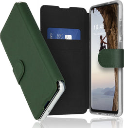 Accezz Hoesje Geschikt voor Samsung Galaxy A21s Hoesje Met Pasjeshouder - Accezz Xtreme Wallet Bookcase - Donkergroen
