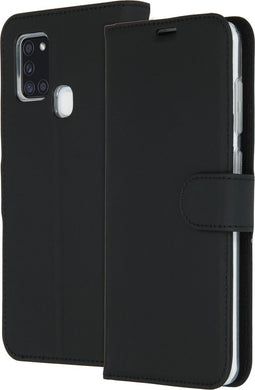 Accezz Hoesje Geschikt voor Samsung Galaxy A21s Hoesje Met Pasjeshouder - Accezz Wallet Softcase Bookcase - Zwart