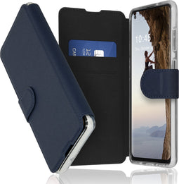 Accezz Hoesje Geschikt voor Samsung Galaxy A21s Hoesje Met Pasjeshouder - Accezz Xtreme Wallet Bookcase - Donkerblauw