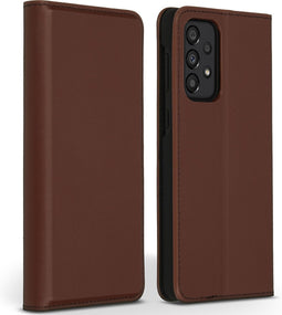 Accezz Hoesje Geschikt voor Samsung Galaxy A33 Hoesje Met Pasjeshouder - Accezz Premium Leather Slim Bookcase - Bruin