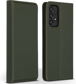 Accezz Hoesje Geschikt voor Samsung Galaxy A33 Hoesje Met Pasjeshouder - Accezz Premium Leather Slim Bookcase - Groen