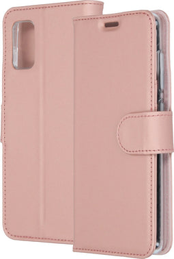 Accezz Hoesje Geschikt voor Samsung Galaxy A41 Hoesje Met Pasjeshouder - Accezz Wallet Softcase Bookcase - Roze