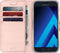 Accezz Hoesje Geschikt voor Samsung Galaxy A5 (2017) Hoesje Met Pasjeshouder - Accezz Wallet Softcase Bookcase - Rosé Goud