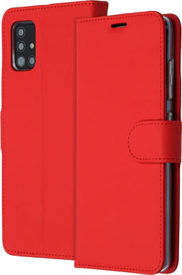 Accezz Hoesje Geschikt voor Samsung Galaxy A51 Hoesje Met Pasjeshouder - Accezz Wallet Softcase Bookcase - Rood
