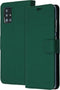 Accezz Hoesje Geschikt voor Samsung Galaxy A51 Hoesje Met Pasjeshouder - Accezz Wallet Softcase Bookcase - Groen