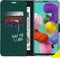 Accezz Hoesje Geschikt voor Samsung Galaxy A51 Hoesje Met Pasjeshouder - Accezz Wallet Softcase Bookcase - Groen