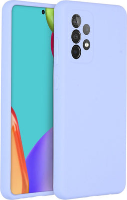 Accezz Hoesje Geschikt voor Samsung Galaxy A52 (4G) / A52s / A52 (5G) Hoesje Siliconen - Accezz Liquid Silicone Backcover - Paars