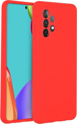 Accezz Hoesje Geschikt voor Samsung Galaxy A52 (4G) / A52s / A52 (5G) Hoesje Siliconen - Accezz Liquid Silicone Backcover - Rood