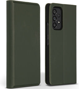 Accezz Hoesje Geschikt voor Samsung Galaxy A53 Hoesje Met Pasjeshouder - Accezz Premium Leather Slim Bookcase - Groen