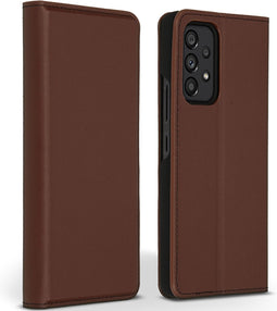 Accezz Hoesje Geschikt voor Samsung Galaxy A53 Hoesje Met Pasjeshouder - Accezz Premium Leather Slim Bookcase - Bruin