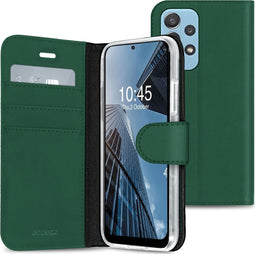 Accezz Hoesje Geschikt voor Samsung Galaxy A72 Hoesje Met Pasjeshouder - Accezz Wallet Softcase Bookcase - Groen