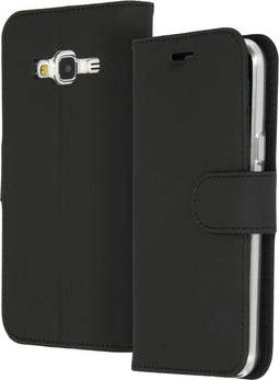 Accezz Hoesje Geschikt voor Samsung Galaxy J3 (2016) / J3 Hoesje Met Pasjeshouder - Accezz Wallet Softcase Bookcase - Zwart