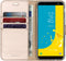 Accezz Hoesje Geschikt voor Samsung Galaxy J6 Hoesje Met Pasjeshouder - Accezz Wallet Softcase Bookcase - goud