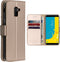 Accezz Hoesje Geschikt voor Samsung Galaxy J6 Hoesje Met Pasjeshouder - Accezz Wallet Softcase Bookcase - goud